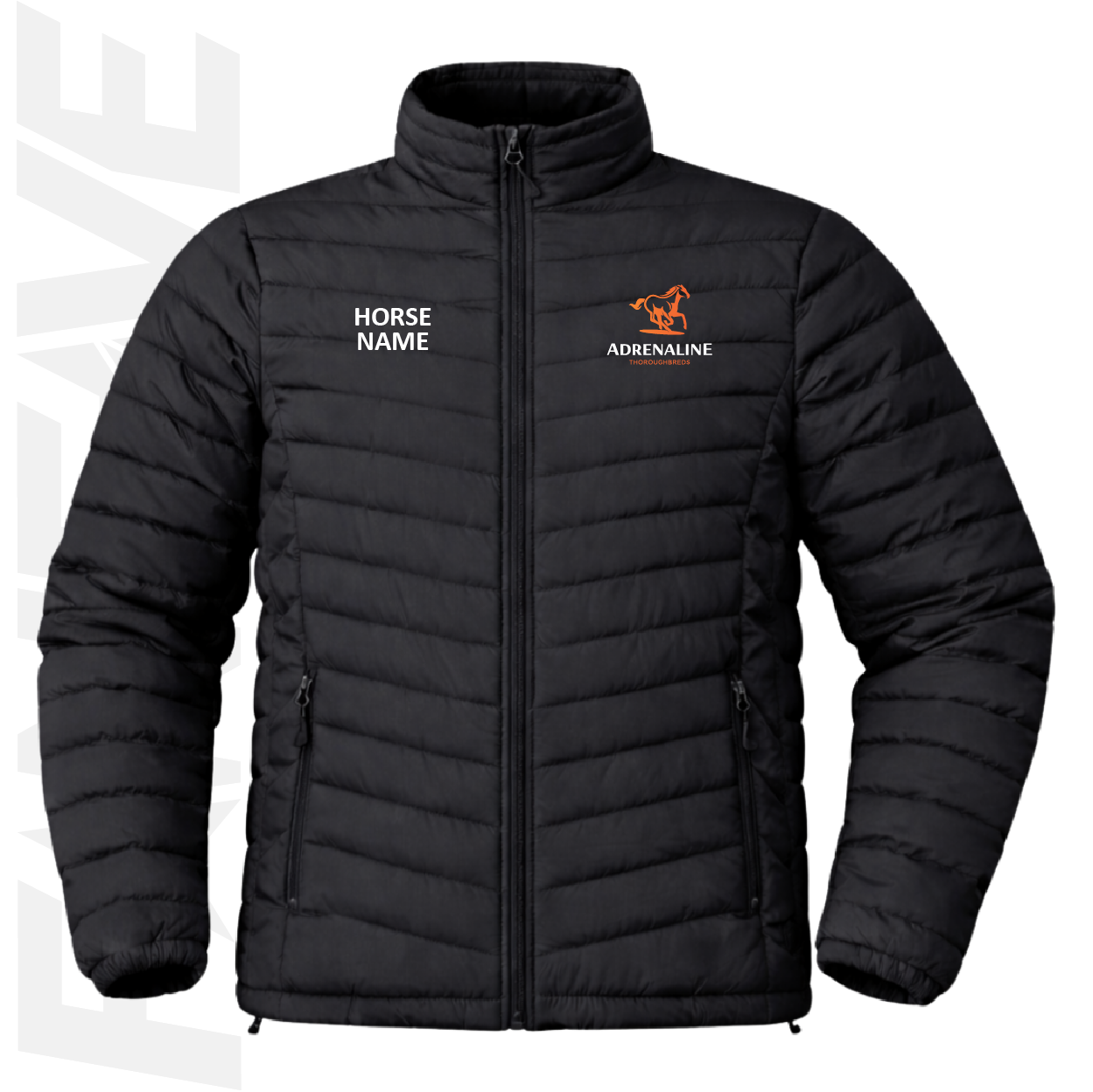 Adrenaline Thoroughbreds - Mens Puffer Jacket | Personalised