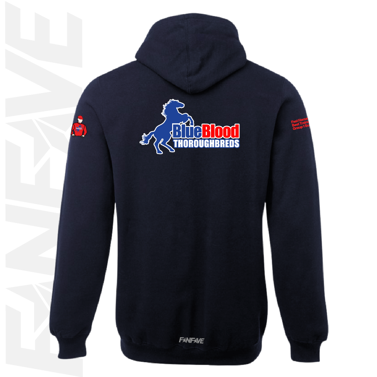 Blueblood Thoroughbreds  - Mens Fleecy Hoodie