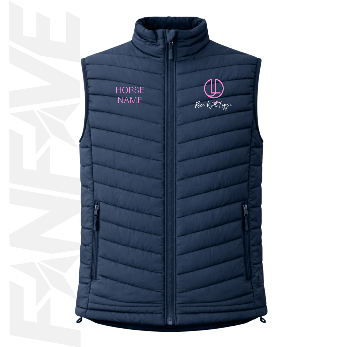 Race With Lizzie  - Kids Puffer Vest | Personalised