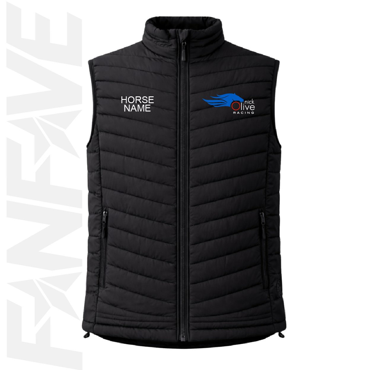 Nick Olive Racing - Mens Puffer Vest Personalised