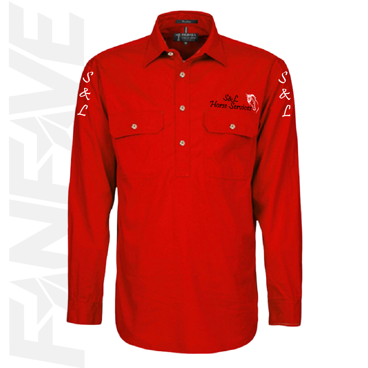 S&L Horse Services - Ladies Closed Front L/S Shirt