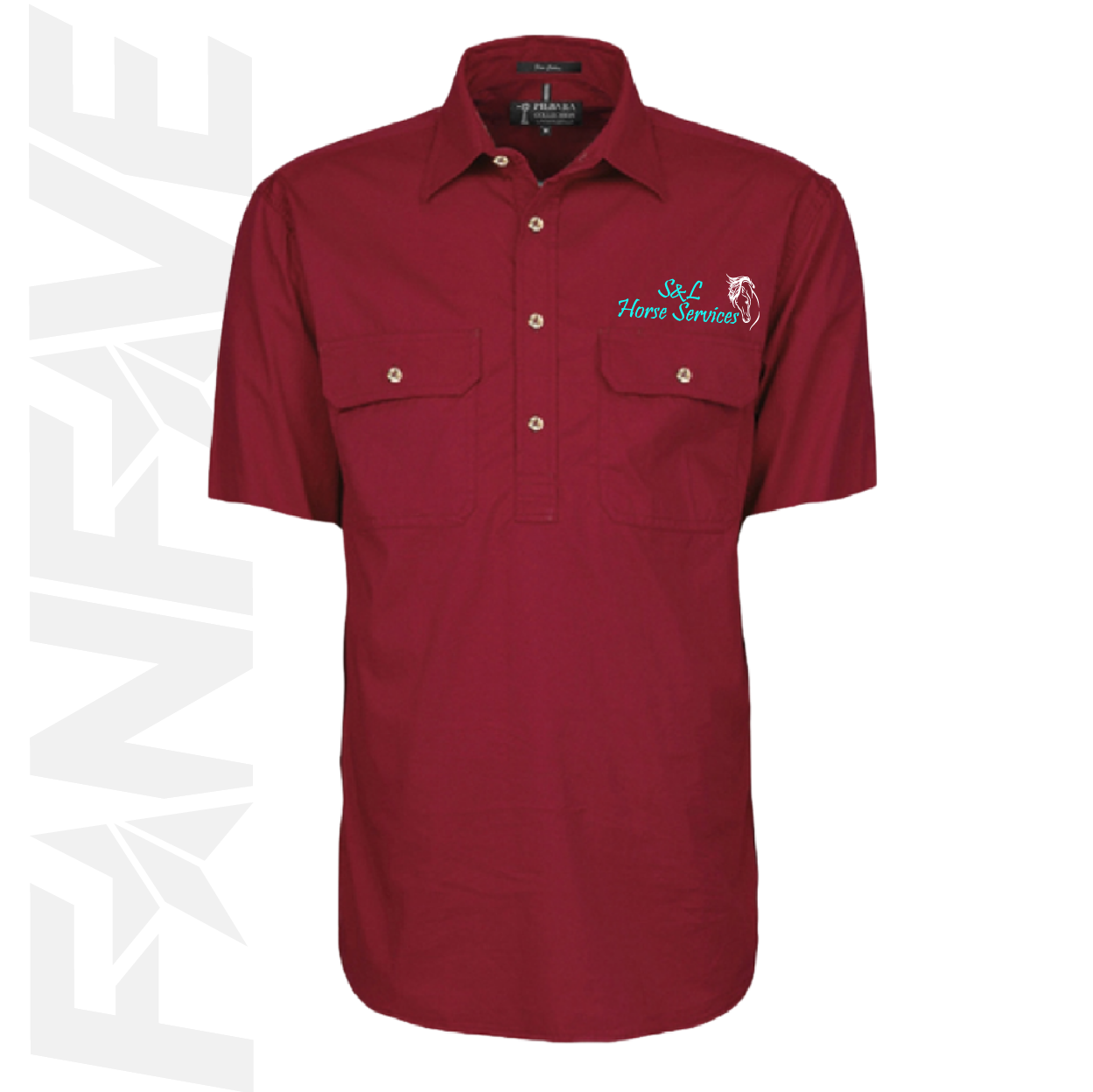 S&L Horse Services - Mens Closed Front S/S Shirt