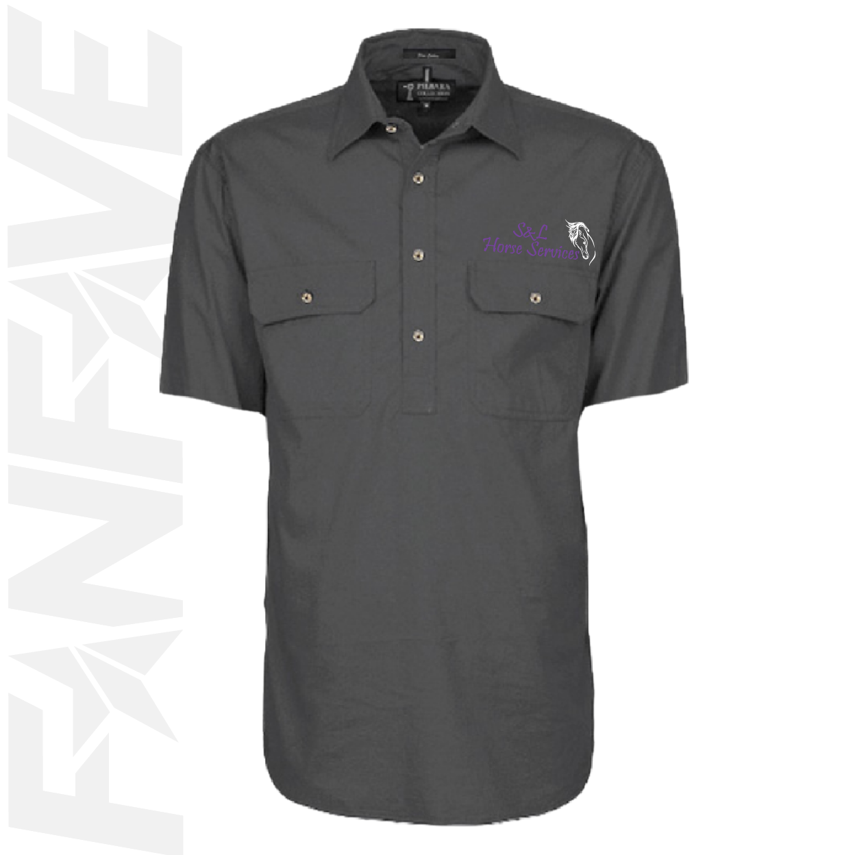 S&L Horse Services - Mens Closed Front S/S Shirt