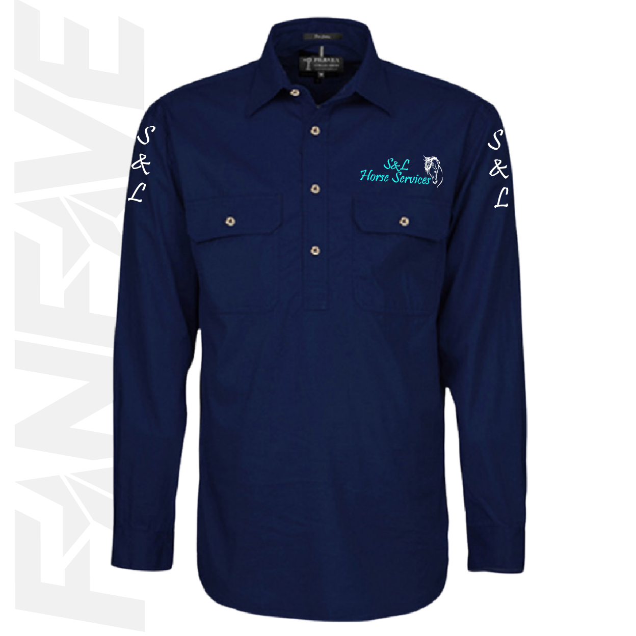 S&L Horse Services - Ladies Closed Front L/S Shirt