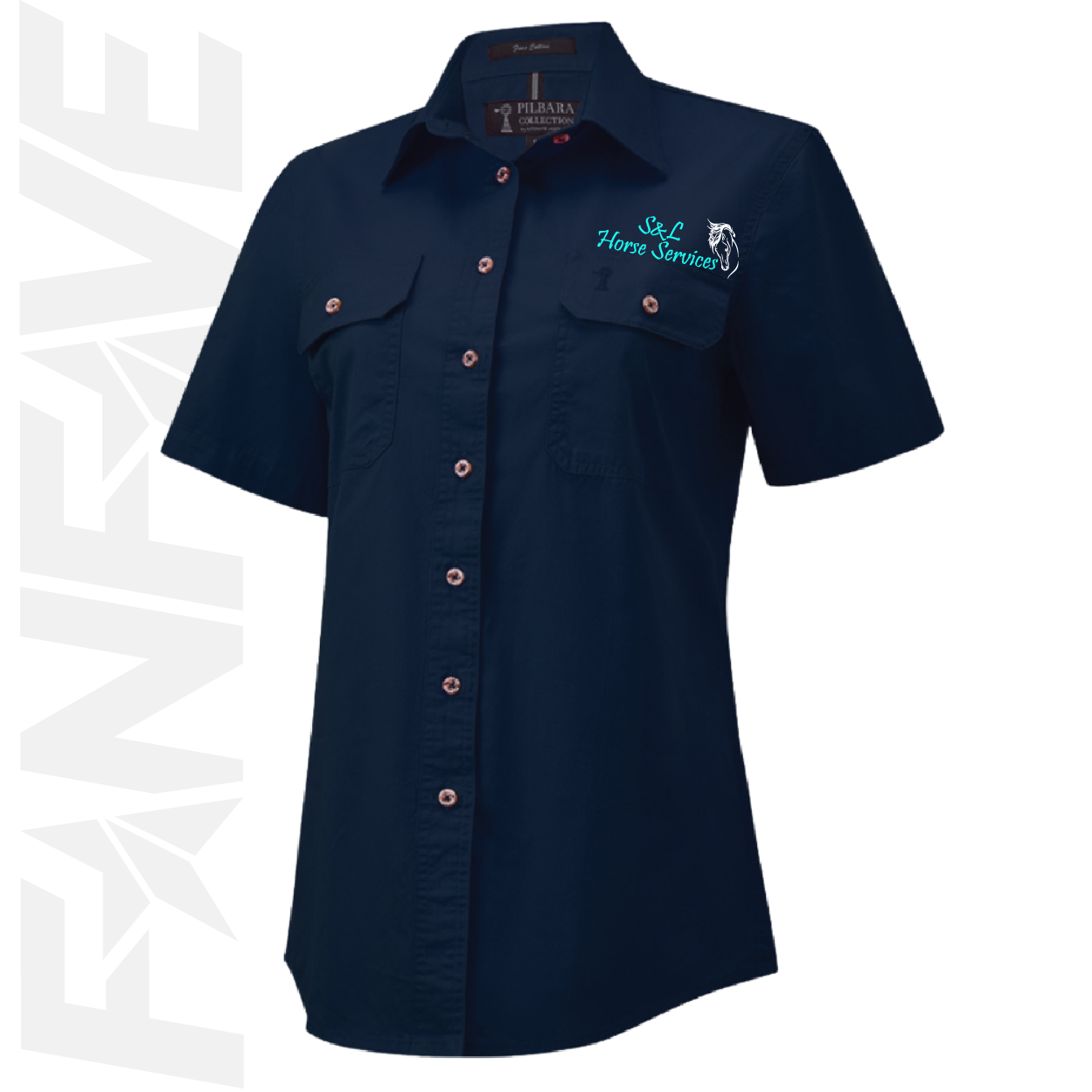 S&L Horse Services - Ladies Open Front S/S Shirt
