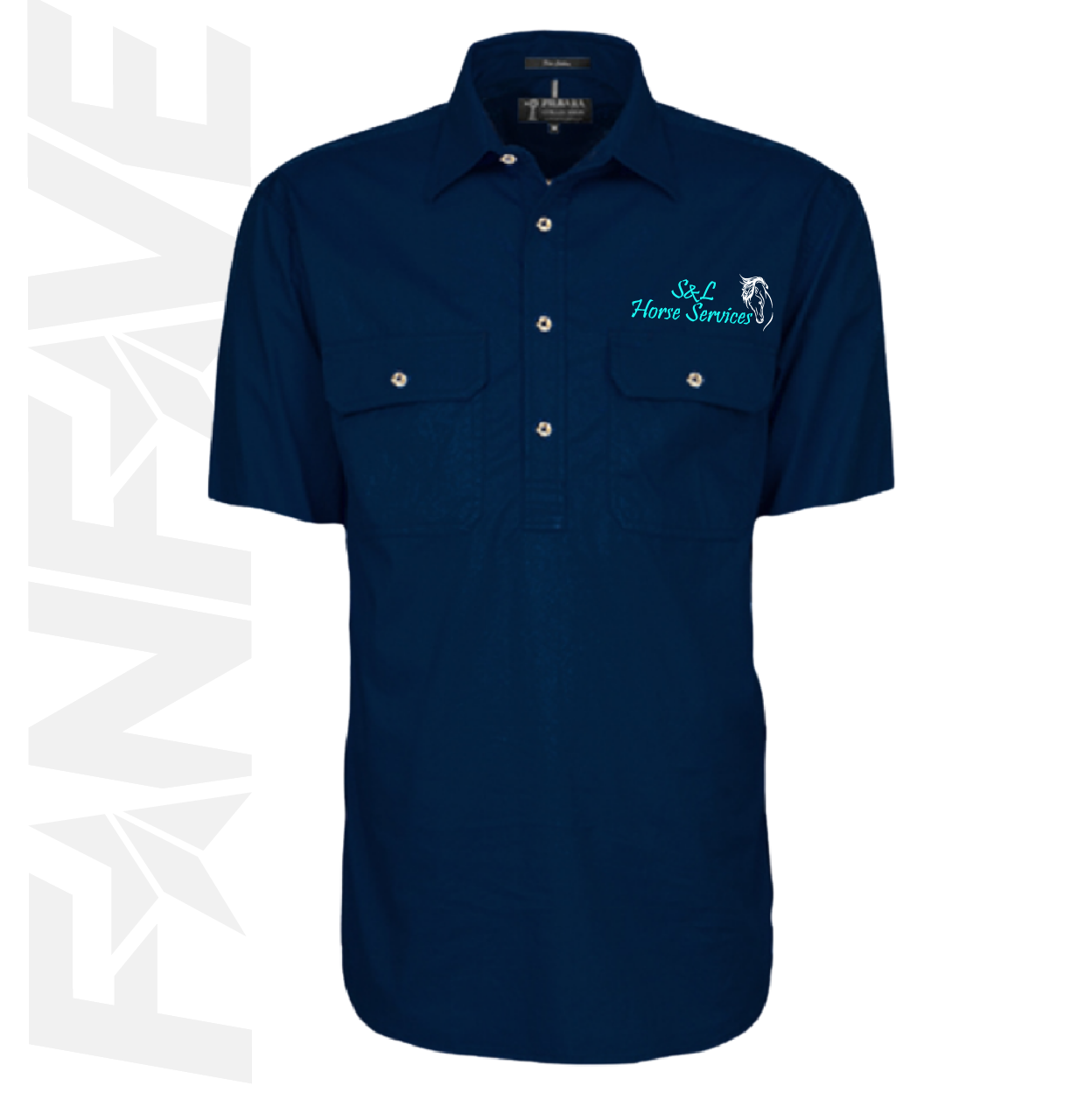 S&L Horse Services - Mens Closed Front S/S Shirt