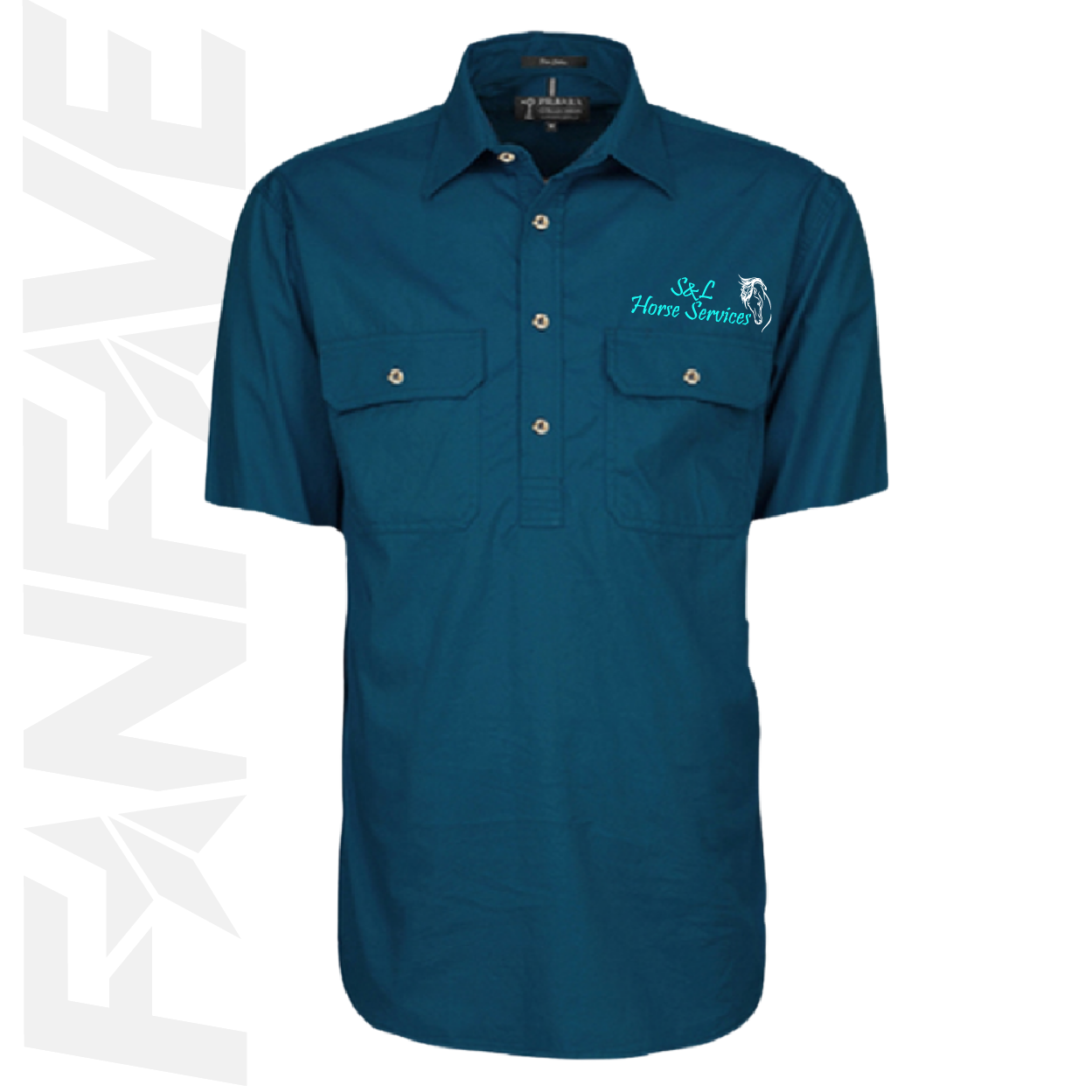 S&L Horse Services - Mens Closed Front S/S Shirt