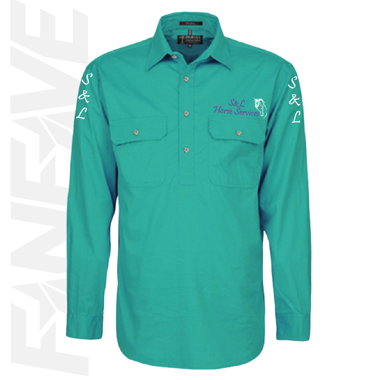 S&L Horse Services - Ladies Closed Front L/S Shirt