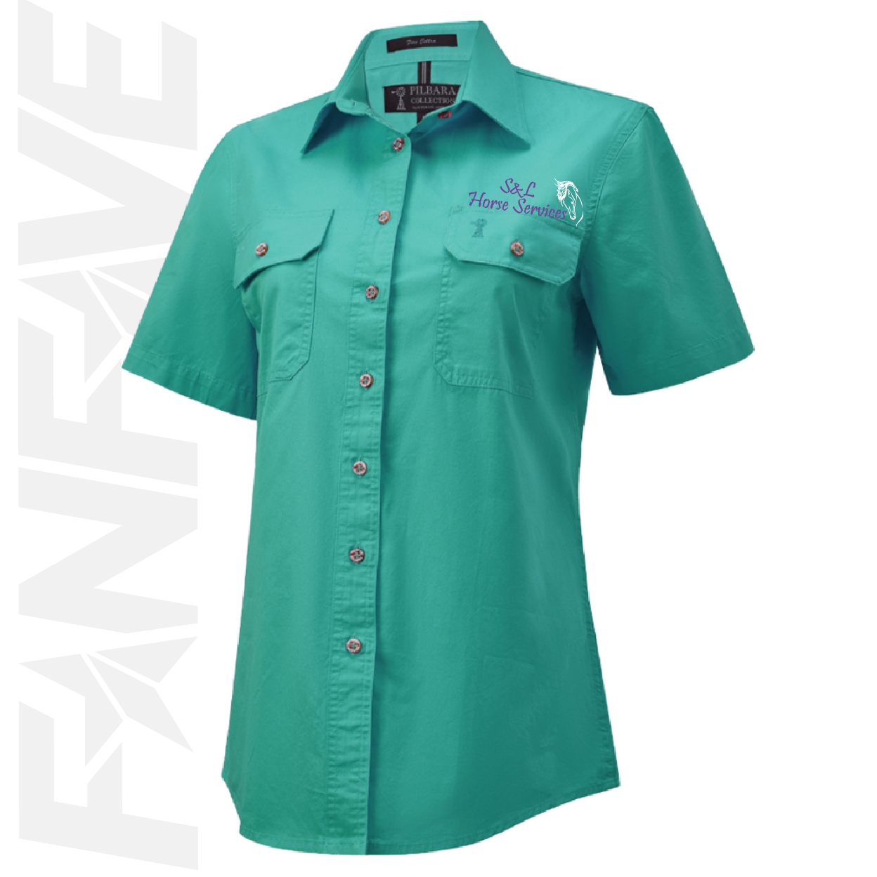 S&L Horse Services - Ladies Open Front S/S Shirt