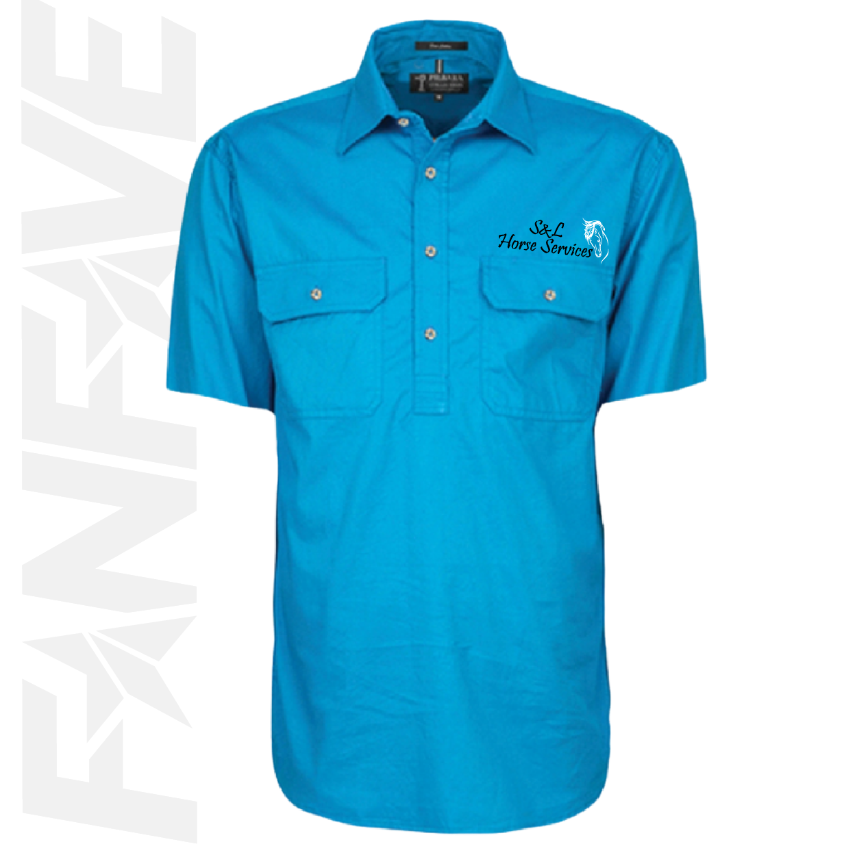 S&L Horse Services - Mens Closed Front S/S Shirt