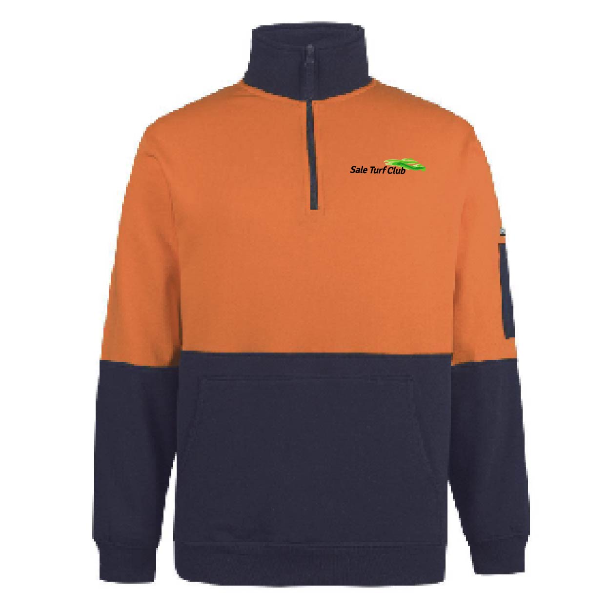 Sale Turf Club | Staff - HiVis Cotton 1/2 Zip Fleece