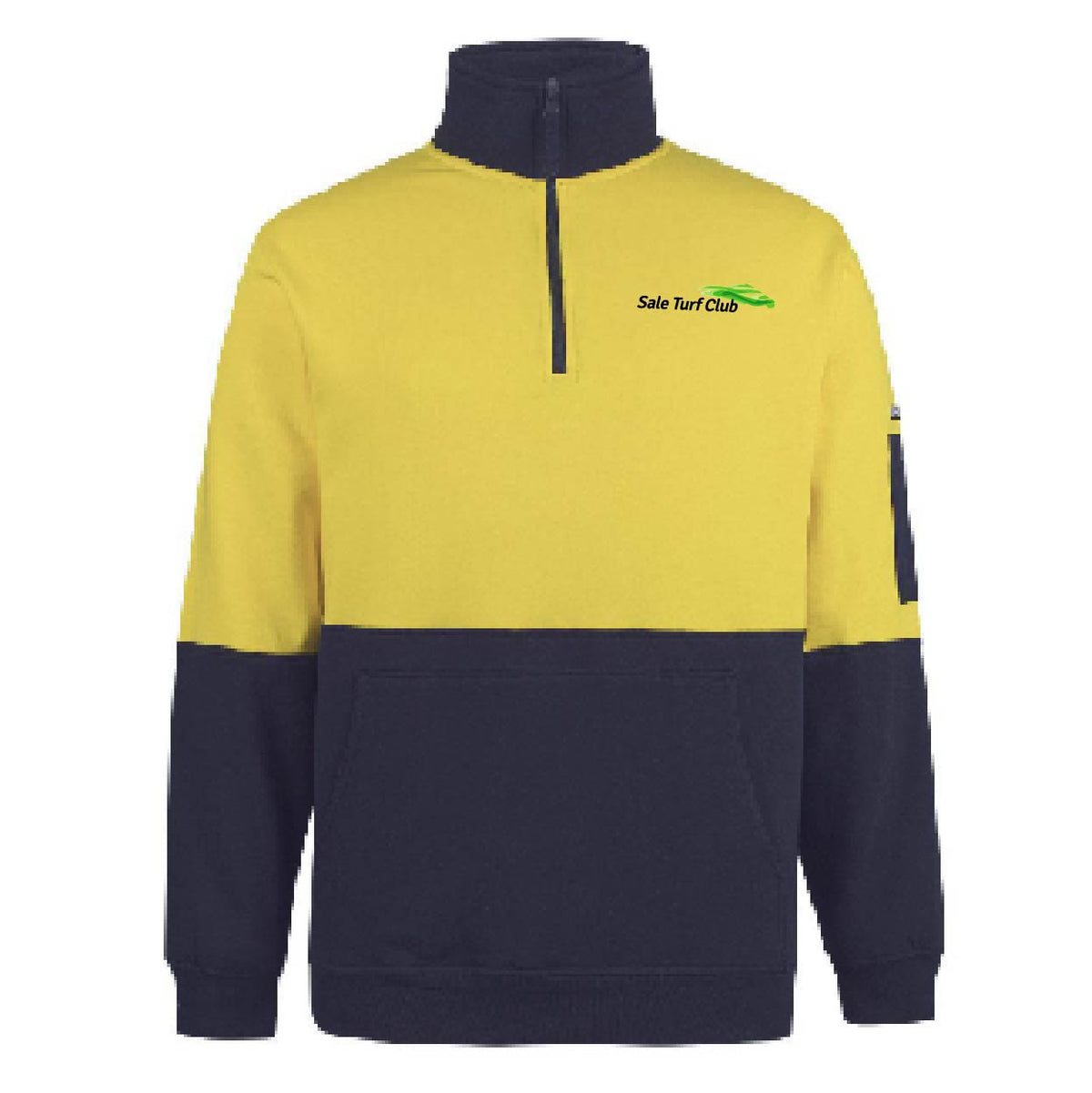 Sale Turf Club | Staff - HiVis Cotton 1/2 Zip Fleece