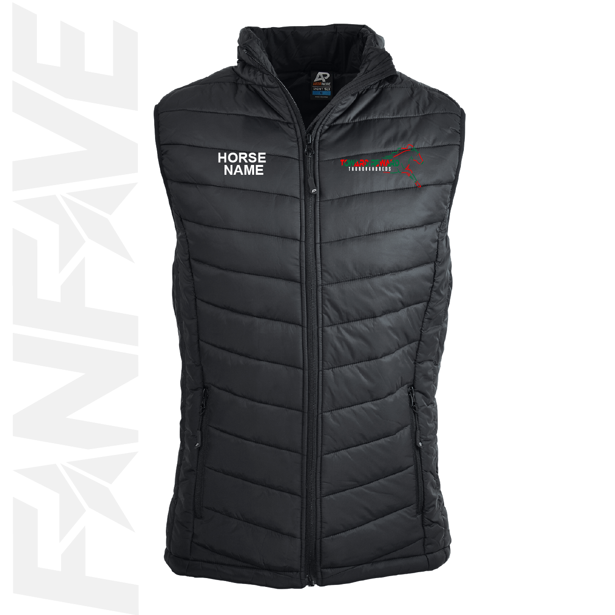 Toward Reward Thoroughbreds - Puffer Vest Personalised