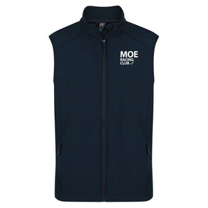 Moe Racing Club - SoftShell Vest - Large Navy