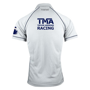 TMA - Polo - White/Navy Medium