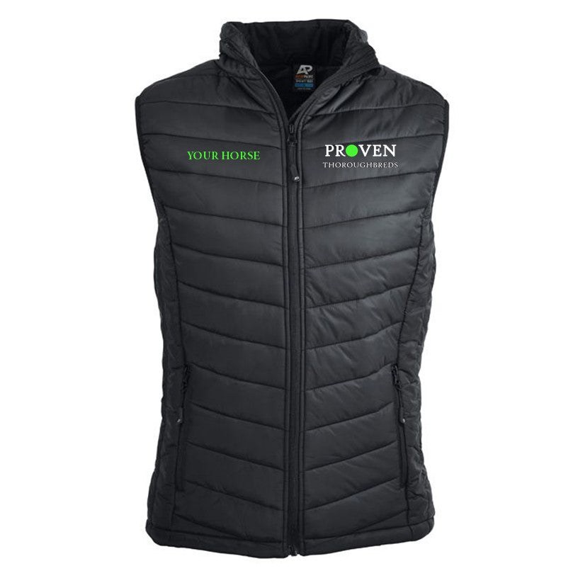 Proven Thoroughbreds - Puffer Vest Personalised